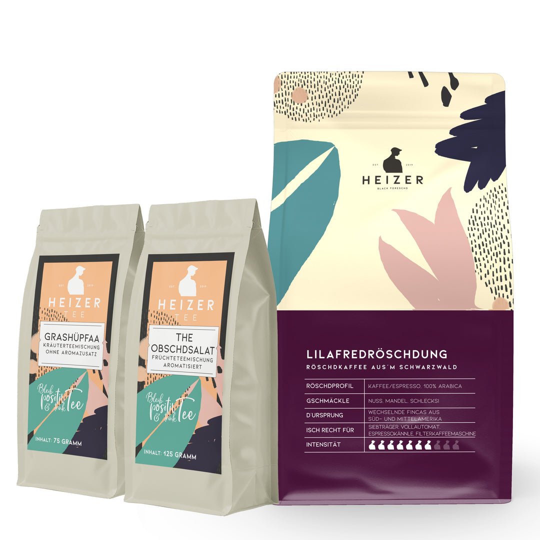 Herbstgold-Bundle | Lilafred (420 g, frische Ernte) + Obschdsalat + Grashüpfaa