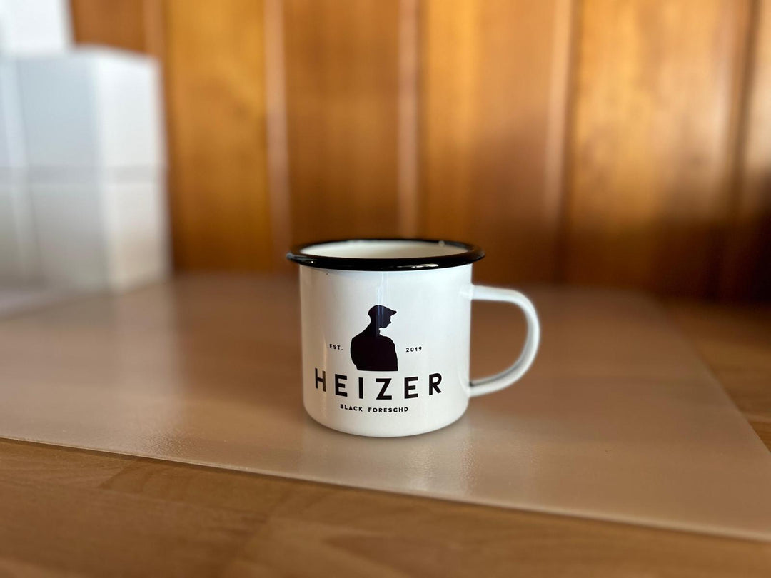 Heizer Emaille Tasse/Becher